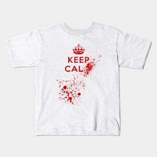 Keep Calm Blood Splatter Kids T-Shirt